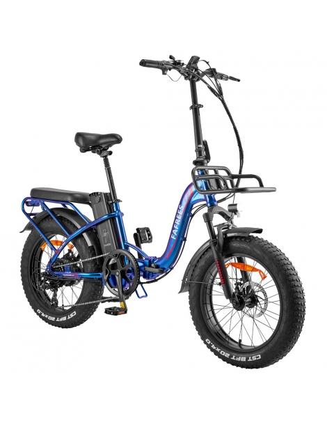 Fafrees F20 Max Flodable Electric Bike 20*4.0 pollici Fat Tire 500W Brushless Motor 48V 22.5Ah Battery - Aurora Blue Offerte esclusive
