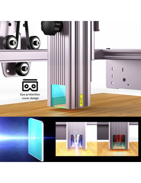 Atomstack A5 PRO+ Macchina per l'incisione laser Potenza laser 40W Fuoco fisso Spot compresso 410x400mm Grandi sconti