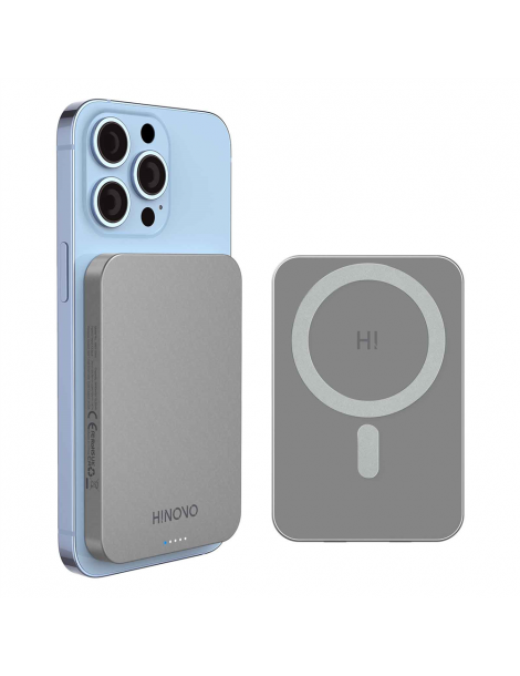 HINOVO MB1-5000 5000mAh Power Bank Wireless Magnetico in Metallo Batteria Mag-Safe per iPhone 14/13/12 Ultimi due giorni