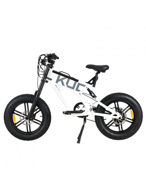 KUGOO T01 20*4.0 Pollici Pneumatici Bicicletta elettrica Motore 48V 500W Batteria 13Ah Velocità Massima 38km/h - Bianco Fino al 65% di sconto