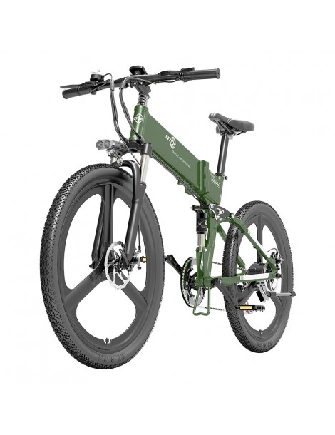 BEZIOR X500 PRO Mountain Bike Elettrica Pieghevole Pneumatico 26*1.95 Pollici Motore 500W Batteria 10.4Ah - Verde Militare In vendita
