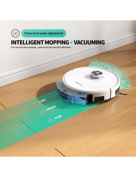 Tesvor S7 Pro Robot Aspirapolvere con Funzione Mop Aspirazione 6000Pa Navigazione Laser Pattumiera 600ml Italy