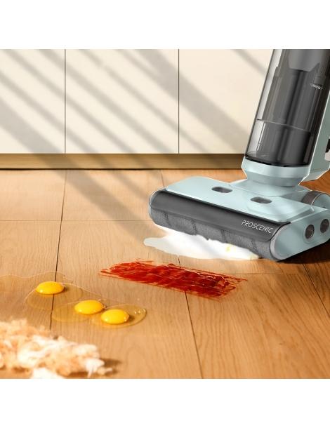 Proscenic WashVac F20 Aspirapolvere a secco senza filo autopulente aspirazione 15KPa - Blu Italia