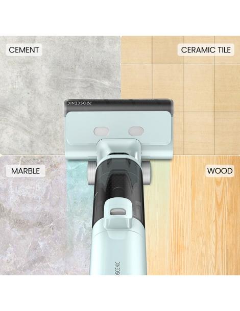 Proscenic WashVac F20 Aspirapolvere a secco senza filo autopulente aspirazione 15KPa - Blu Italia