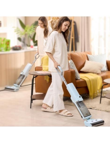 Proscenic WashVac F20 Aspirapolvere a secco senza filo autopulente aspirazione 15KPa - Blu Italia