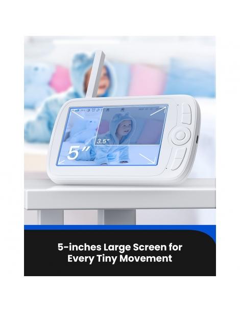 Baby Monitor Proscenic BM300 telecamera HD 1080P schermo da 5 pollici visione notturna audio a due vie Acquista Ora