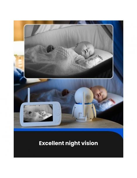 Baby Monitor Proscenic BM300 telecamera HD 1080P schermo da 5 pollici visione notturna audio a due vie Acquista Ora