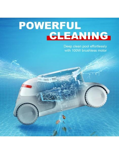 Genkinno P1 Aspiratore robotico per piscina senza fili motore da 100W navigazione intelligente serbatoio dell'acqua da 2 4L Prezzo Ridotto