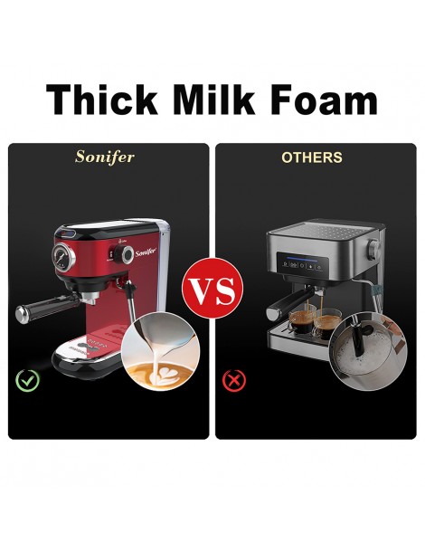 Sonifer SF3558 1450W Caffettiera elettrica per caffè espresso pompa a 15 bar cappuccinatore con schiuma di latte Hotsell