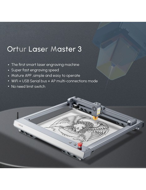 ORTUR Laser Master 3 Incisore laser 10W con Modulo Laser LU2-10A Arresto di Emergenza 20.000mm/min 400mmx400mm Negozio