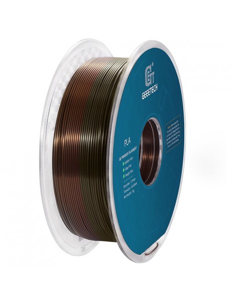 Geeetech Filamento Silk PLA per stampante 3D precisione dimensionale 1 75 mm /- 0 03 mm Bobina da 1 kg - Arcobaleno di bronzo Spedizione gratuita