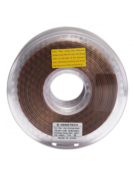 Geeetech Filamento Silk PLA per stampante 3D precisione dimensionale 1 75 mm /- 0 03 mm Bobina da 1 kg - Arcobaleno di bronzo Spedizione gratuita