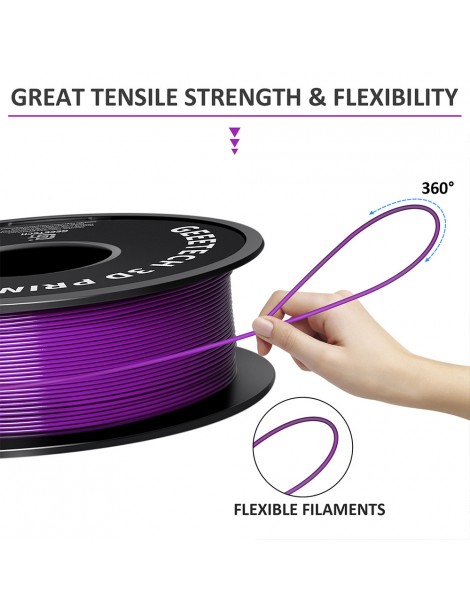 Filamento PLA Geeetech per stampante 3D precisione dimensionale 1 75 mm /- 0 03 mm Bobina da 1 kg (2 2 libbre) - Viola Comprare a buon mercato