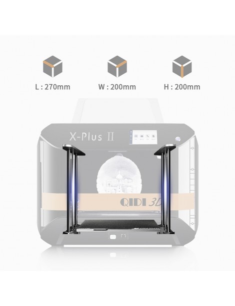 QIDI X-PLUS 2 Stampante 3D di Livello Industriale Doppio Asse Z Touch Screen A Colori Da 4 3 Pollici 270x200x200mm Offerta natalizia