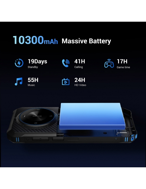 FOSSiBOT F105 Smartphone robusto schermo HD+ da 6 745 pollici batteria da 10300mAh 4GB RAM+64GB ROM - Nero Offerta Anniversario