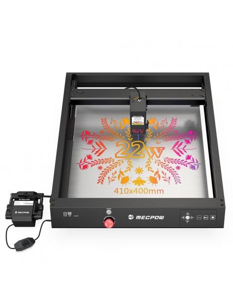 Mecpow X4 Incisore laser da 22W con Air Assist integrato area di incisione di 400 x 410 mm Spot laser da 0 08 mm x 0 1 Xmm Offerta temporanea