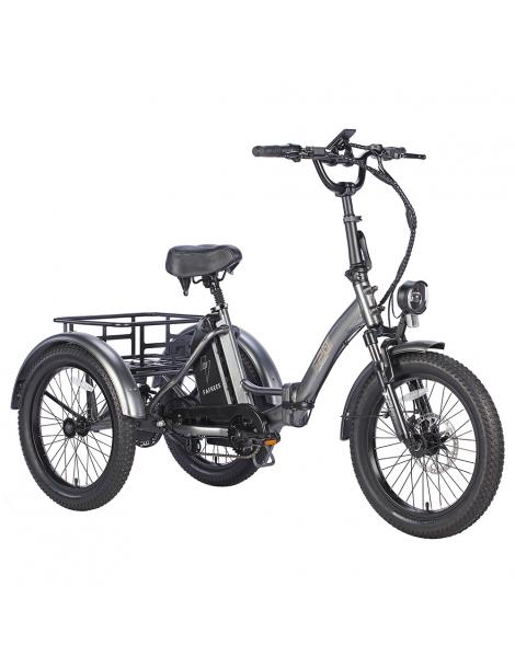 FAFREES F20 Mate Triciclo elettrico motore brushless 500W batteria 48V/18.2Ah pneumatici grassi 20*3.0 pollici - Grigio Offerte speciali