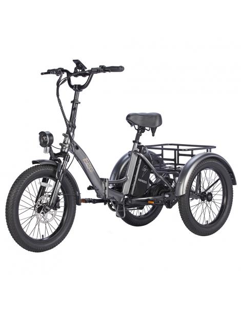 FAFREES F20 Mate Triciclo elettrico motore brushless 500W batteria 48V/18.2Ah pneumatici grassi 20*3.0 pollici - Grigio Offerte speciali