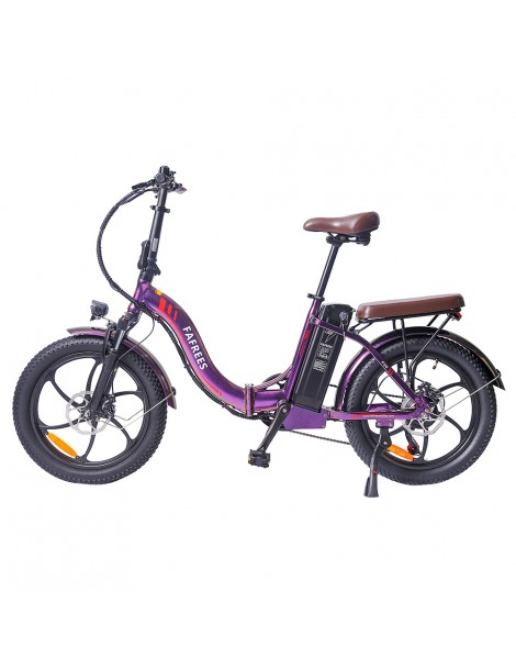 FAFREES F20 Pro 20 pollici Pneumatici Bicicletta Elettrica Pendolare Pieghevole 36V 18Ah Batteria al Litio 250W - Viola Latest stili