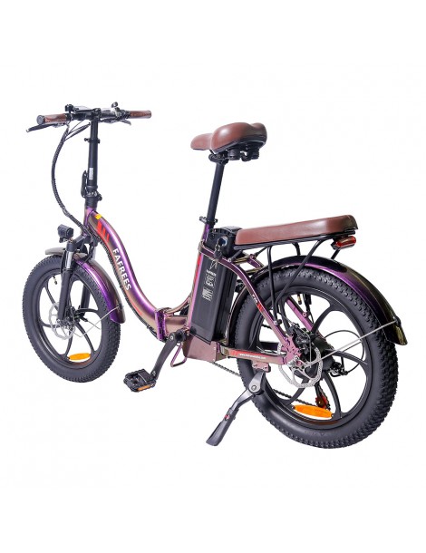 FAFREES F20 Pro 20 pollici Pneumatici Bicicletta Elettrica Pendolare Pieghevole 36V 18Ah Batteria al Litio 250W - Viola Latest stili