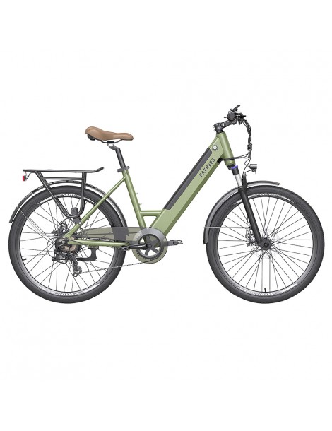 FAFREES F26 Pro 26'' E-Bike da città passo-passo 25 Km/h Motore 250W 36V 10Ah Batteria incorporata rimovibile-Verde Fino al 60% di sconto