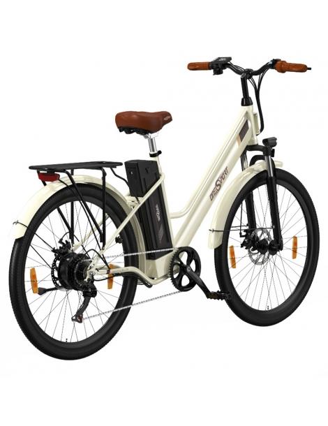 ONESPORT OT18-3 Bicicletta elettrica City pneumatici da 26*2.35 pollici motore da 250W batteria da 36V 14.4Ah - Bianco Sostegno trimestrale
