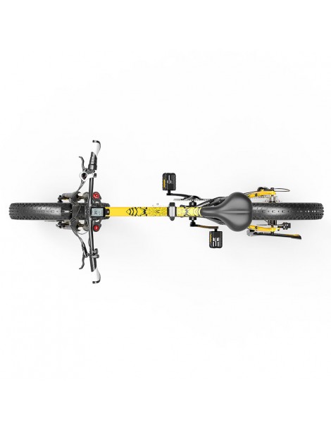 LANKELEISI X3000 Plus Bicicletta elettrica pieghevole Big Fork 48V 1000W Motore 17.5Ah Batteria - Nero e giallo Fino al 55% di sconto