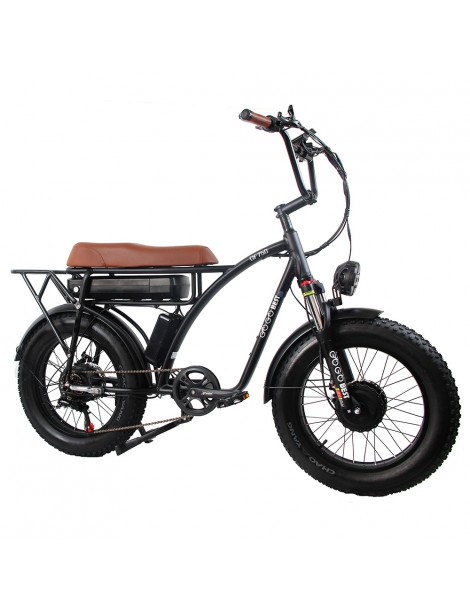 GOGOBEST GF750 Bicicletta elettrica motore 1000W*2 batteria 48V 17.5Ah freno a disco meccanico - nero Discount Store per i nuovi prodotti