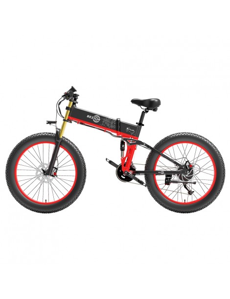BEZIOR X-PLUS Bicicletta elettrica 1500W Motore 48V 17.5Ah Batteria - Rosso Solo un giorno rimasto