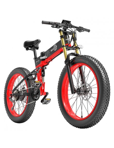 BEZIOR X-PLUS Bicicletta elettrica 1500W Motore 48V 17.5Ah Batteria - Rosso Solo un giorno rimasto