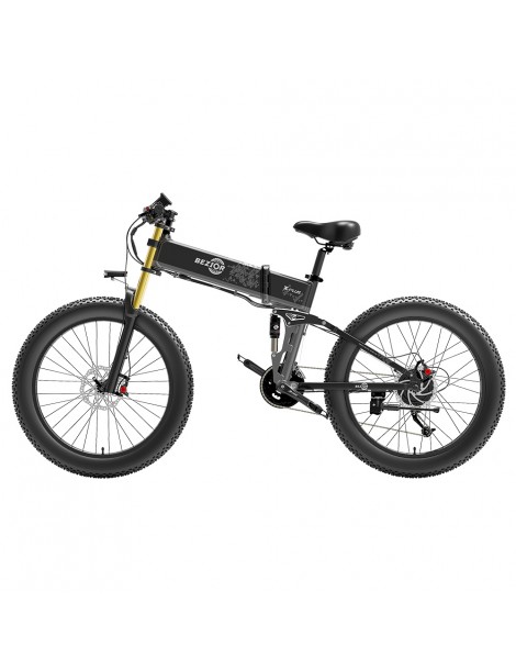 BEZIOR X-PLUS Electric Bike 1500W Motor 48V 17.5Ah Battery 26*4.0 Tire Mountain Bike 40 km/h Max Speed 200kg Load -Black Super sconto