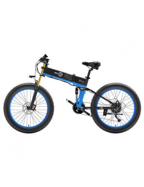 BEZIOR X-PLUS Electric Bike 1500W Motor 48V 17.5Ah Battery 26*4.0 Tire Mountain Bike 40 km/h Max Speed 200kg Load - Blue Enormi sconti
