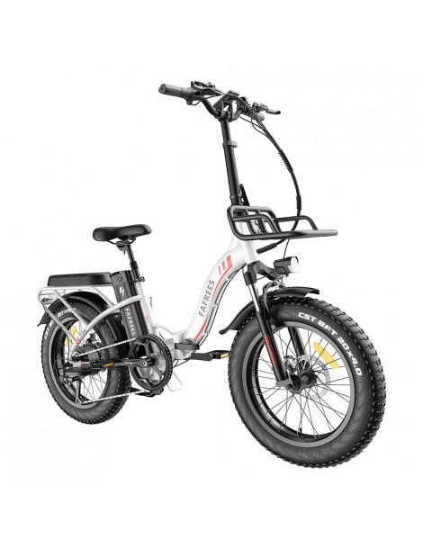 FAFREES F20 Max 20*4 Fat Inch Tire Bicicletta elettrica pieghevole - Motore brushless da 500W e batteria 18Ah - Bianco In vendita