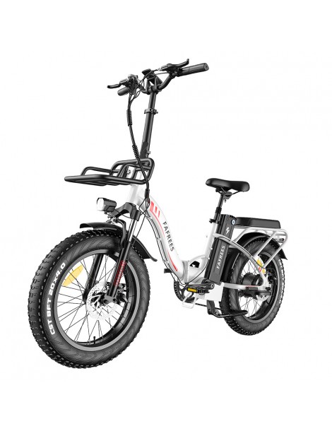FAFREES F20 Max 20*4 Fat Inch Tire Bicicletta elettrica pieghevole - Motore brushless da 500W e batteria 18Ah - Bianco In vendita