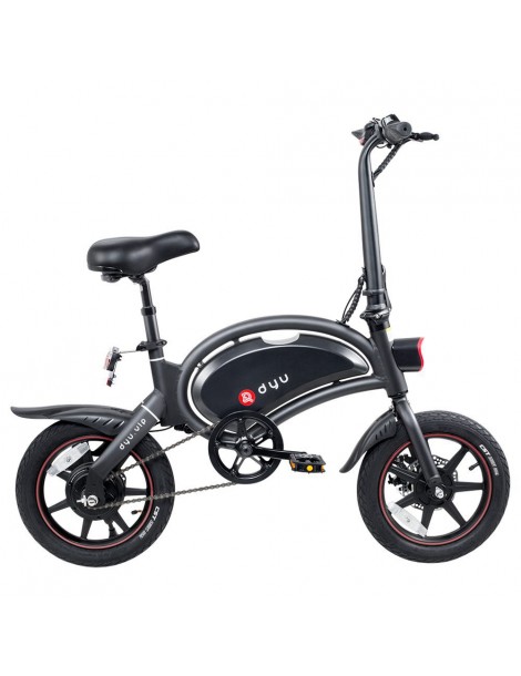 DYU D3+ Ciclomotore elettrico pieghevole con pneumatici da 14" - Motore senza spazzole da 240W e batteria al litio da 10AH Italy