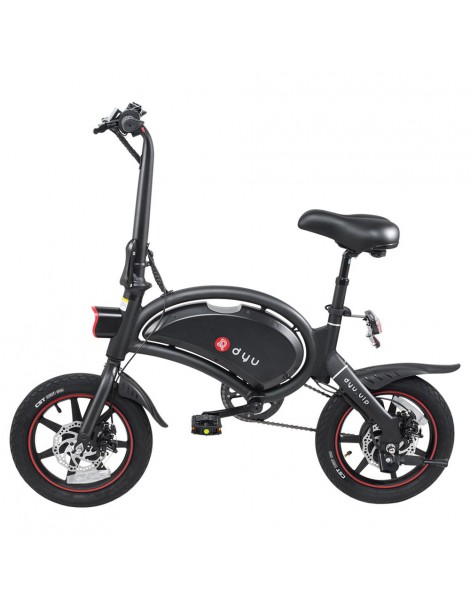 DYU D3+ Ciclomotore elettrico pieghevole con pneumatici da 14" - Motore senza spazzole da 240W e batteria al litio da 10AH Italy