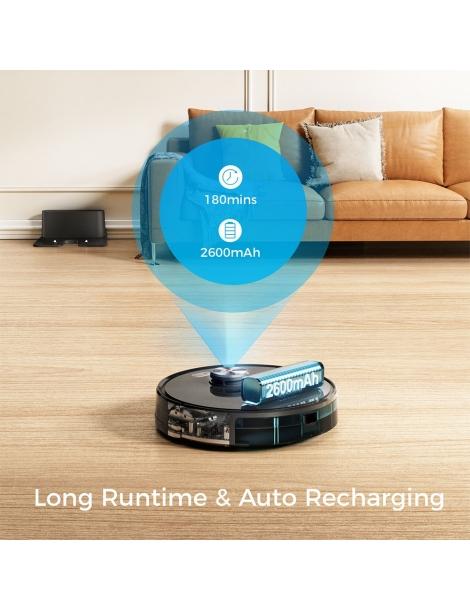 Tesvor S5 Robot Aspirapolvere 3 in 1 Aspirazione Mopping Spazzare 3000Pa Aspirazione Navigazione LiDAR - Nero Soddisfazione Garantita