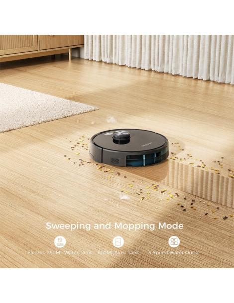Tesvor S5 Robot Aspirapolvere 3 in 1 Aspirazione Mopping Spazzare 3000Pa Aspirazione Navigazione LiDAR - Nero Soddisfazione Garantita