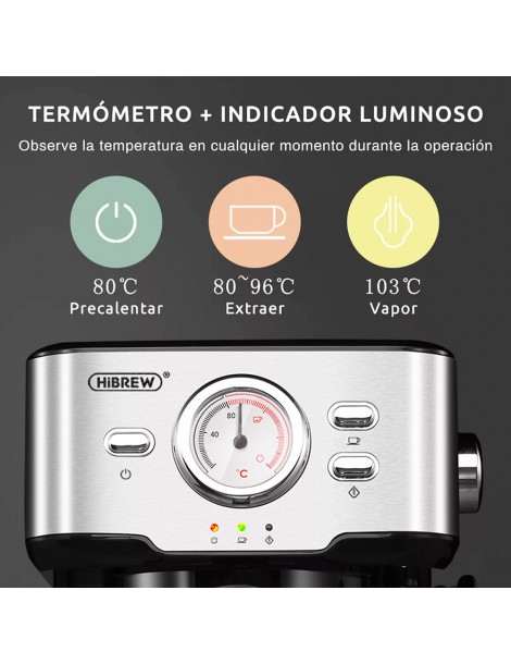 HiBREW H5 1050W Macchina da caffè 20 Bar Semi-Auto Cappuccino Espresso Capacità 1 5L Display temperatura Offerta
