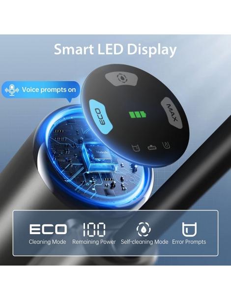 Maircle F1 Aspirapolvere lavapavimenti aspirazione 16kPa autonomia 35min display LED autopulizia - Grigio Nuova