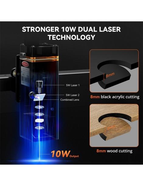 WAINLUX JL7 Taglierina per incisione laser potenza laser 10W punto compresso 0 05*0 08 mm 400*400 mm Offerta temporanea