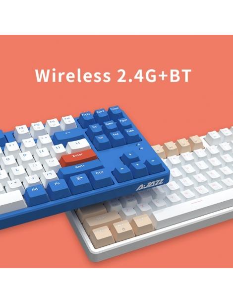 Ajazz AK871 interruttore blu 87 tasti tastiera meccanica dual-mode senza fili Offerte esclusive