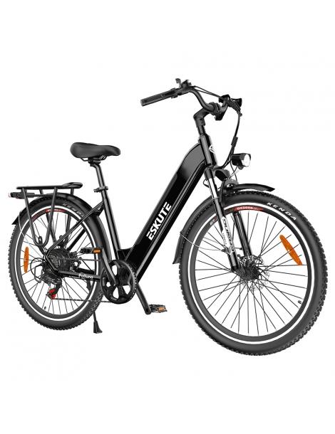 ESKUTE ES-26-LJ Bicicletta elettrica motore Bafang da 250W batteria da 36V 20Ah 26 x 1 75 pollici - Nero Fino al 55% di sconto
