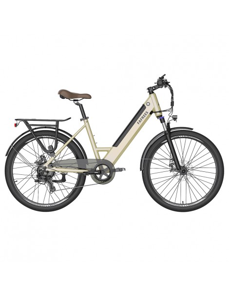 FAFREES F26 Pro 26'' E-Bike da città passo-passo 25 Km/h Motore 250W 36V 10Ah Batteria incorporata rimovibile-Oro Solo un giorno rimasto