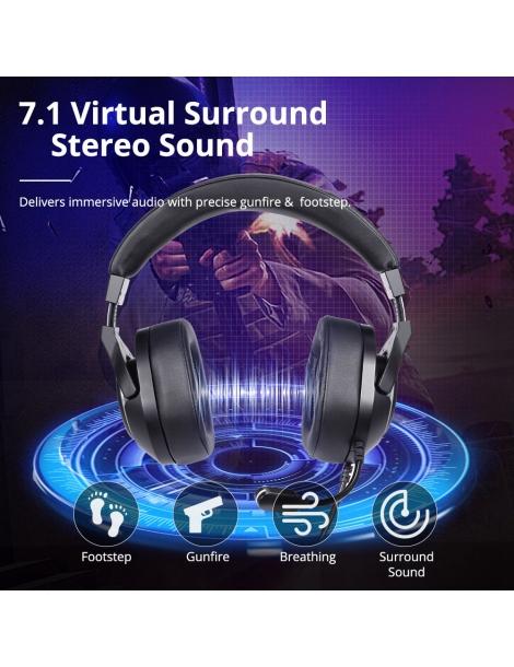 Tronsmart Sparkle Virtual 7.1 Cuffie da gioco con illuminazione RGB porta USB Presa