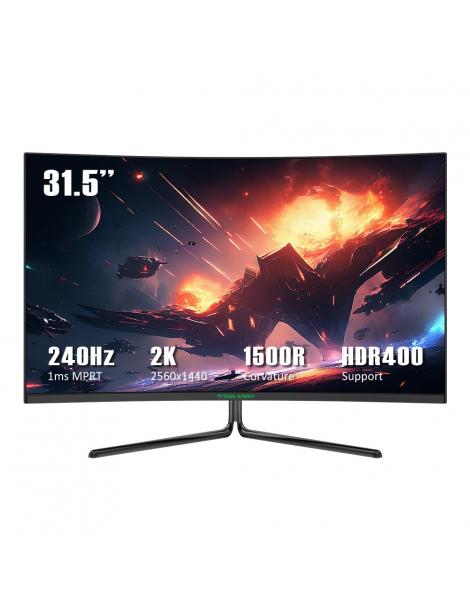 TITAN ARMY C32C1S Monitor da gioco da 31 5 pollici risoluzione 2K frequenza di aggiornamento 240 Hz curvatura 1500R Outlet