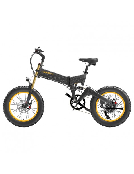 LANKELEISI X3000 Plus Bicicletta elettrica pieghevole Big Fork 48V 1000W Motore 17.5Ah Batteria - Nero Fornitura limitata