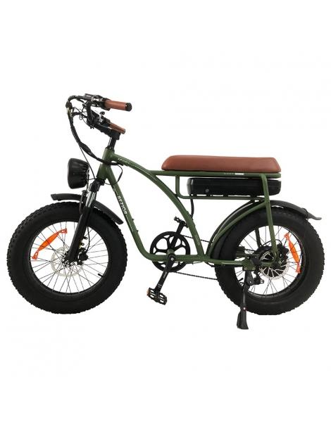 BEZIOR XF001 Plus Bici elettrica pneumatico 20*4.0in motore 48V 1000W velocità massima 45km/h 17.5Ah - Verde militare Vendita calda