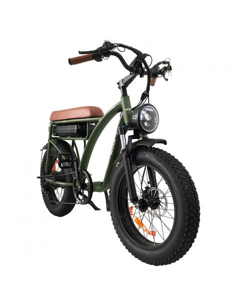 BEZIOR XF001 Plus Bici elettrica pneumatico 20*4.0in motore 48V 1000W velocità massima 45km/h 17.5Ah - Verde militare Vendita calda