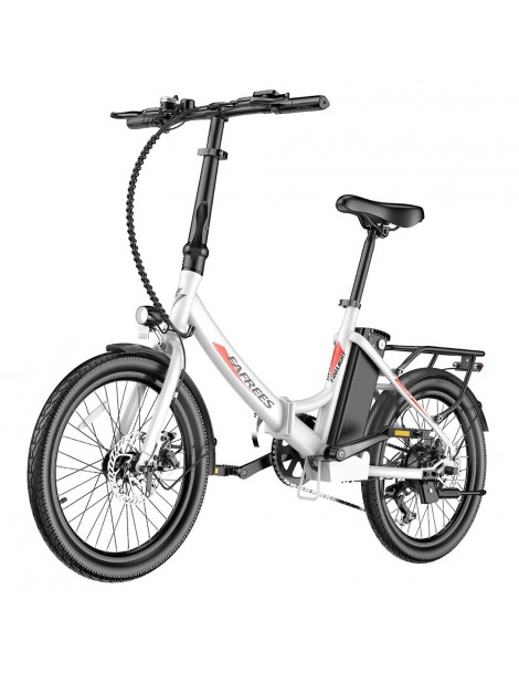 FAFREES F20 Light 20*1.95'' Pneumatico Bicicletta elettrica pieghevole da città motore 48V 250W batteria 14.5Ah - Bianco Offerte esclusive
